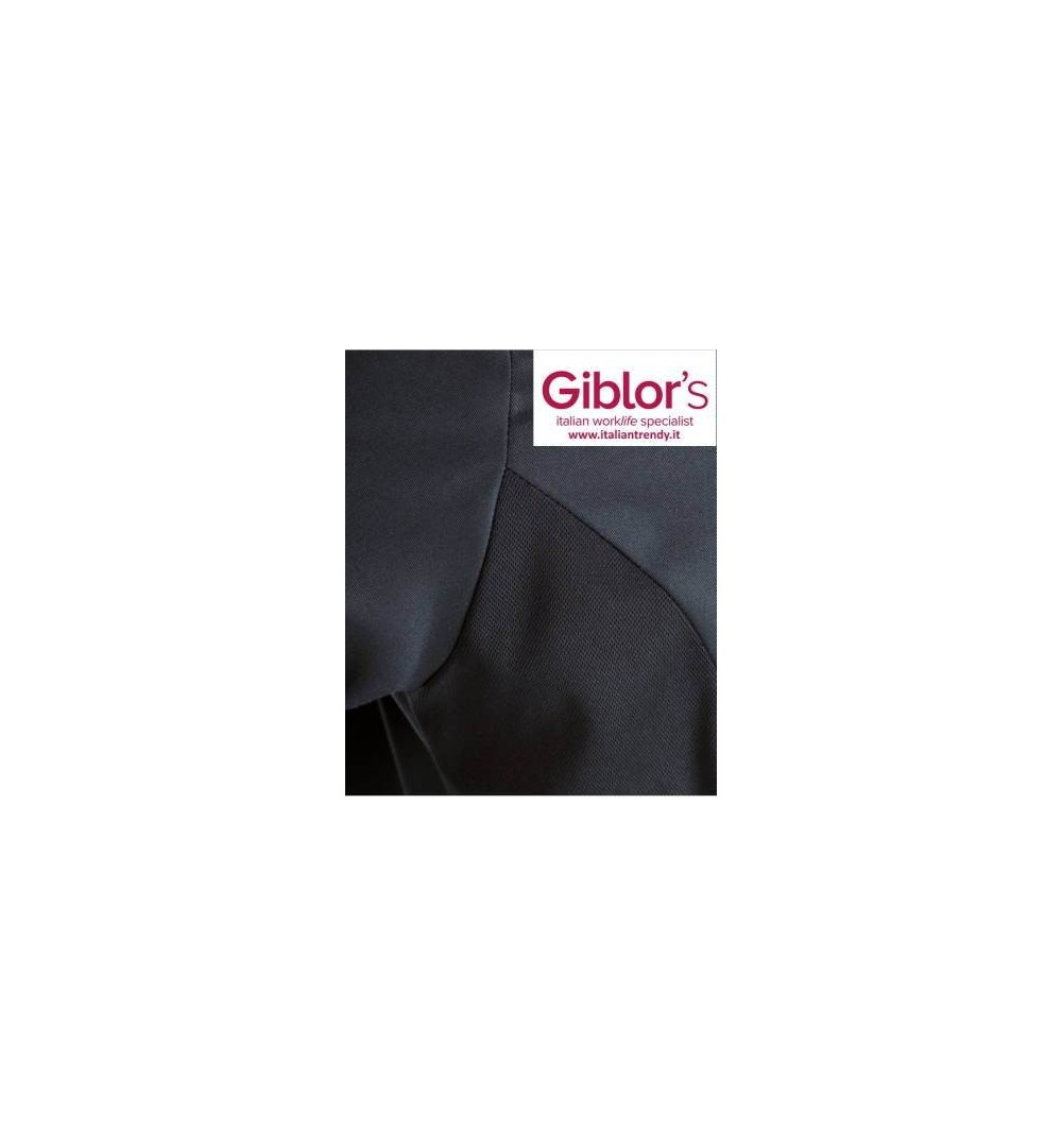 Giacca Nera da Cuoco Slim Con Bottone Automatico Q8GX0107 Giblor’s Dionisio