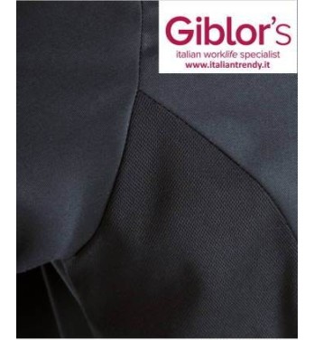 Giacca Nera da Cuoco Slim Con Bottone Automatico Q8GX0107 Giblor’s Dionisio