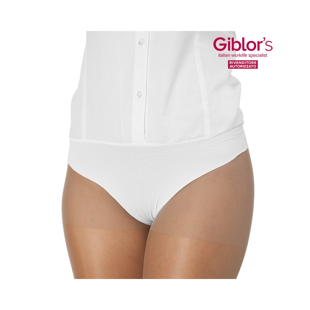 Camisa de cuerpo blanco para mujer con mangas largas, muy ligera para trabajar.