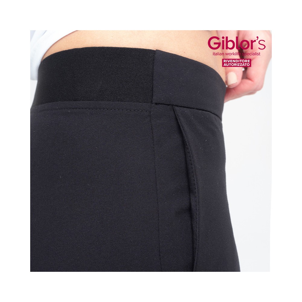 Pantalon Femme Slim, Noir Pour Uniformes De Travail Ho.Re.Ca, Bien-être, Spa,