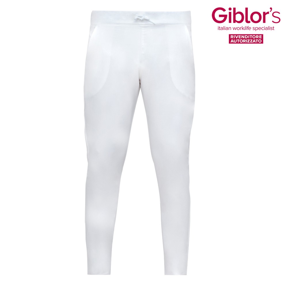 Unisex Skinny Pants in Stretch Satin, White or Black. Slim Fit. Comfortable Fit for Work