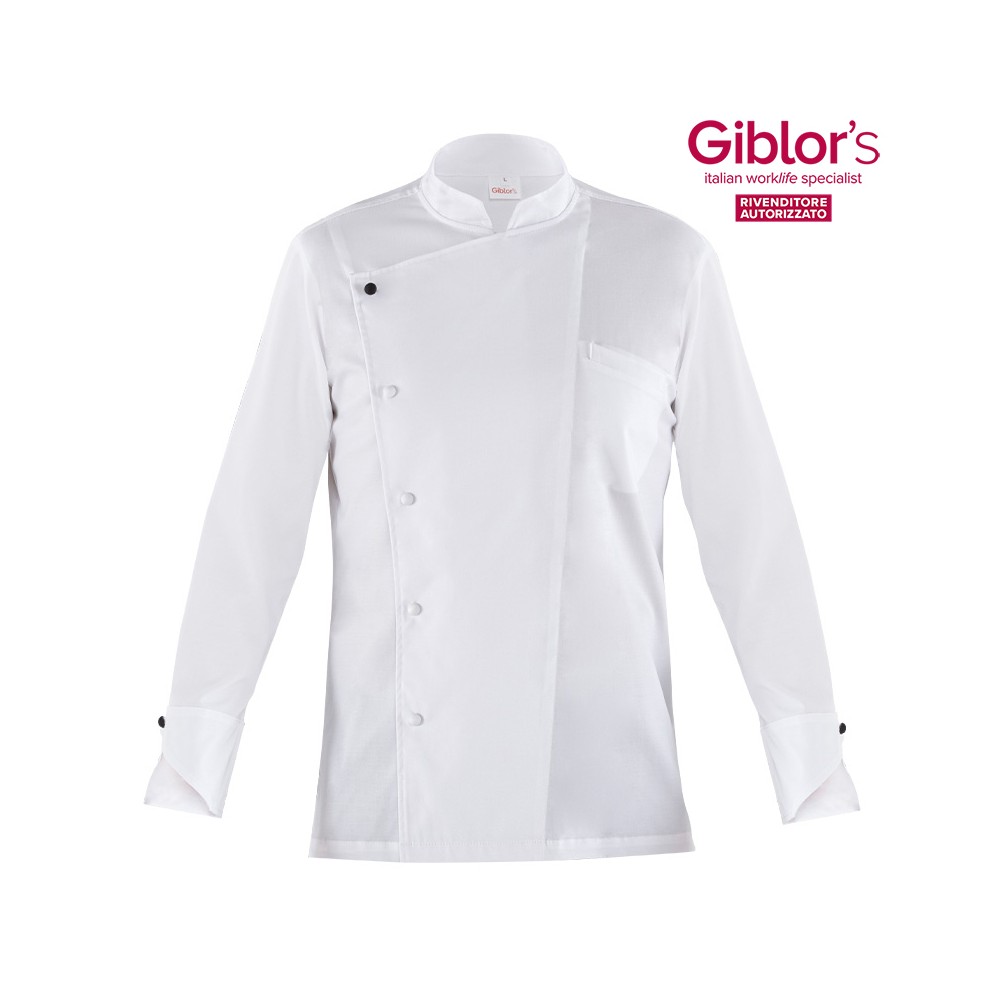 Men's Chef Jacket Long Sleeve Elegant With Spare Buttons Discover it now!