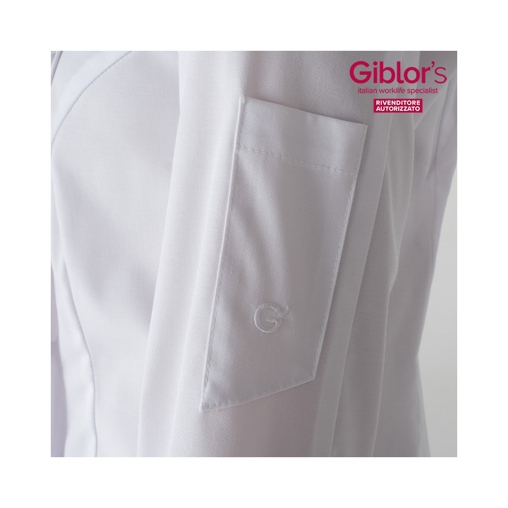 Women's Chef Jacket with Long Sleeve and Elegant Rhinestone Buttons. Discover Now