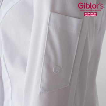 Women's Chef Jacket with Long Sleeve and Elegant Rhinestone Buttons. Discover Now